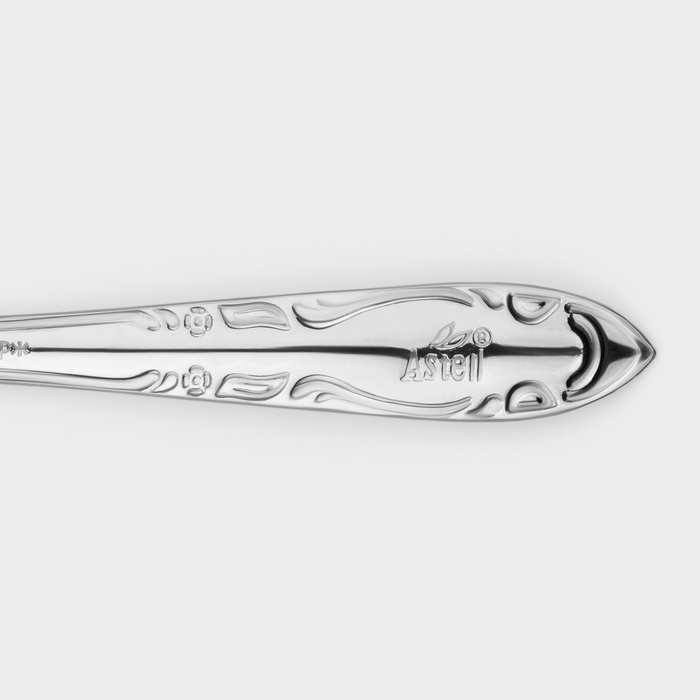 Набор столовых вилок из нержавеющей стали &laquo;Общепит&raquo;, длина 19 см, толщина 0.7 мм, 6 шт., серебряный