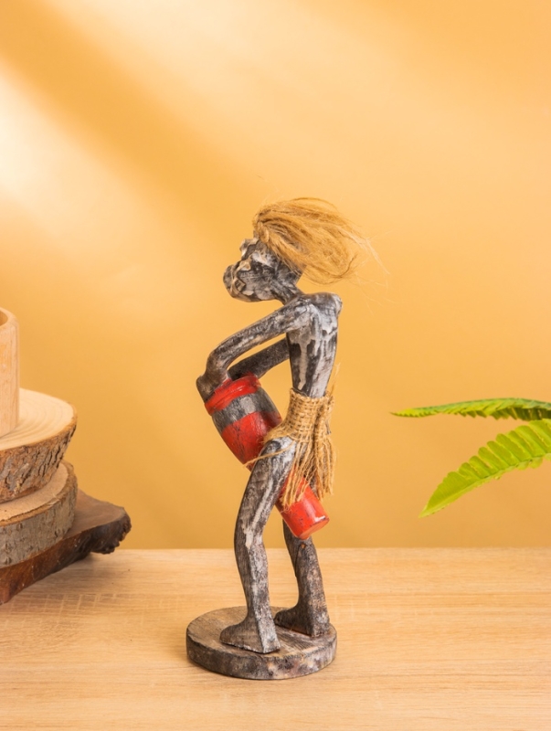 Сувенир &laquo;Абориген с джембе&raquo;, 8&times;7&times;21 см, дерево