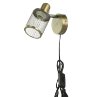 Бра с проводом "Селден" 1хЕ27 40Вт бронза 14х8х12 см