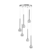 Светильник "Жаннетт" 6х3Вт G4 Хром 30х30х180см