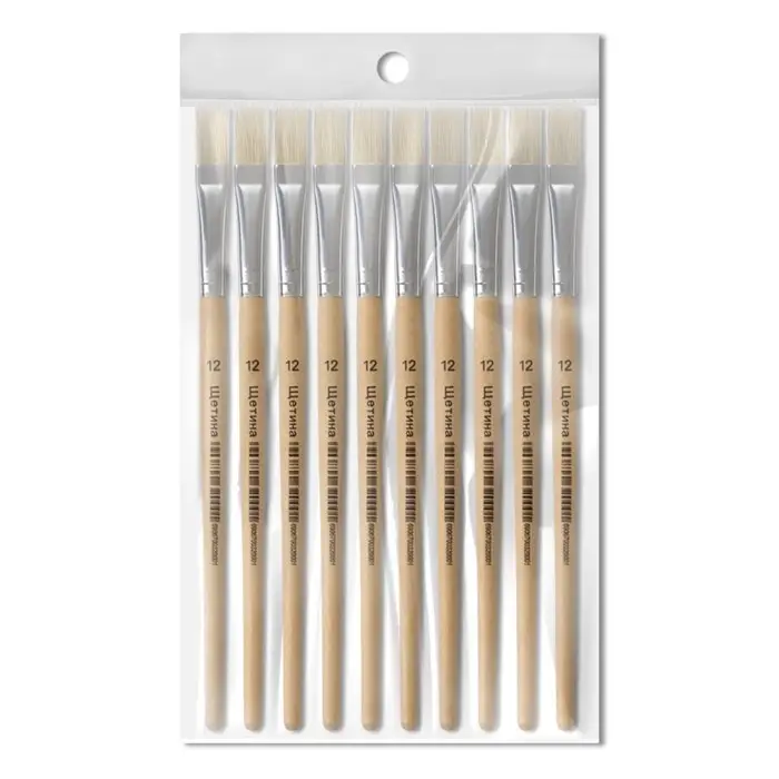 Кисть щетина № 12, плоская