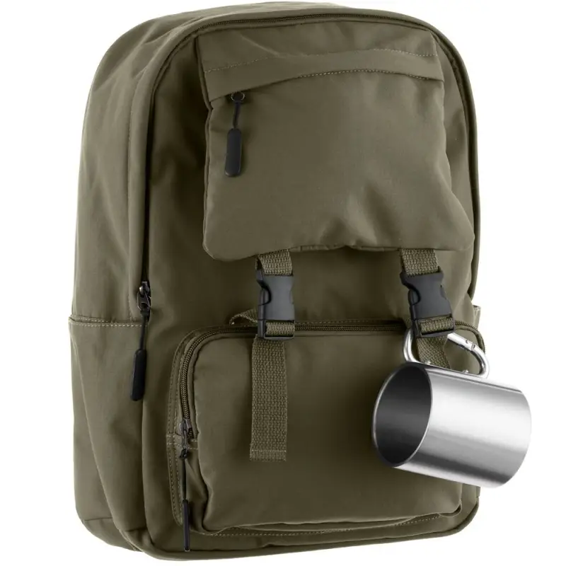 Кружка Trek, с серебристой ручкой-карабином Кружка Trek, с серебристой ручкой-карабином