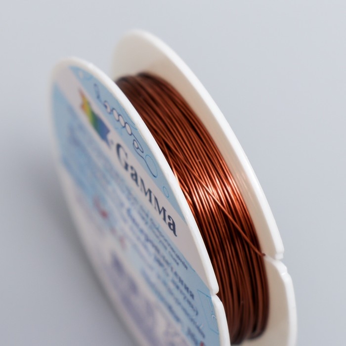 Проволока для бисера  "Gamma" 0,4мм 10 м &plusmn; 0.5 м под медь