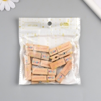 Декор для творчества дерево "Прищепка - Счастье заказывали?" набор 10 шт