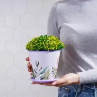 Горшок для цветов Доляна &laquo;Тропический лес&raquo;, 800 мл, цвет лиловый