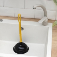 Вантуз с длинной ручкой, d=14.5 см, h=38 см, МИКС