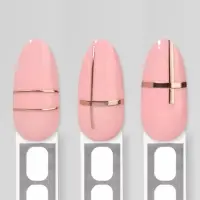 Наклейки для ногтей &laquo;Полоски&raquo;, металлизированные, цвет розовое золото