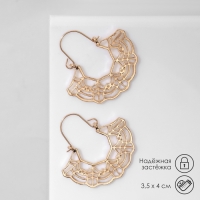 Серьги металл &laquo;Восток&raquo; ажур, цвет золото