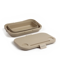 Корзина - столик Maclay 2 в 1, складная, 47 х 28,5 х 23,5 см, стол 45 х 28 х 16 см, бежевая