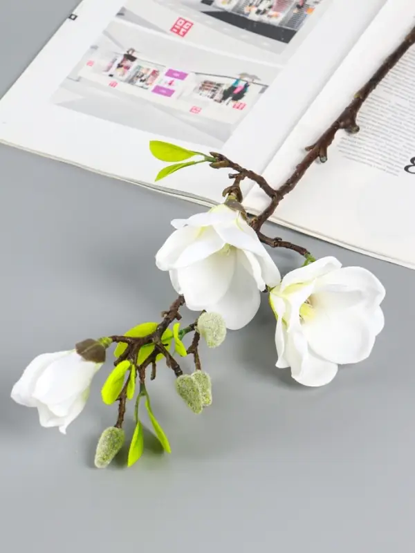 Цветы искусственные &laquo;Магнолия галант&raquo;, 56&times;11 см, белые