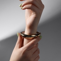 Браслет металл &laquo;Тренд&raquo; объёмный, цвет серебрено-золотой