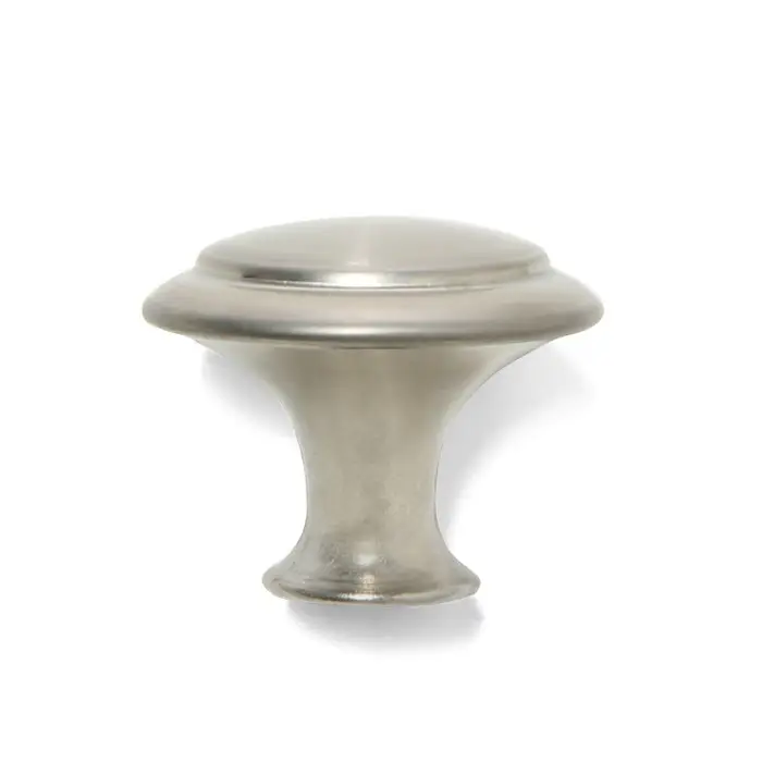 Ручка кнопка ТУНДРА, d=28 мм, цвет матовый никель