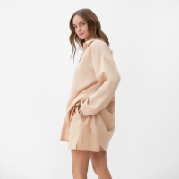 Комплект женский (рубашка, шорты) KAFTAN размер 40-42, бежевый Комплект женский (рубашка, шорты) KAFTAN размер 40-42, бежевый