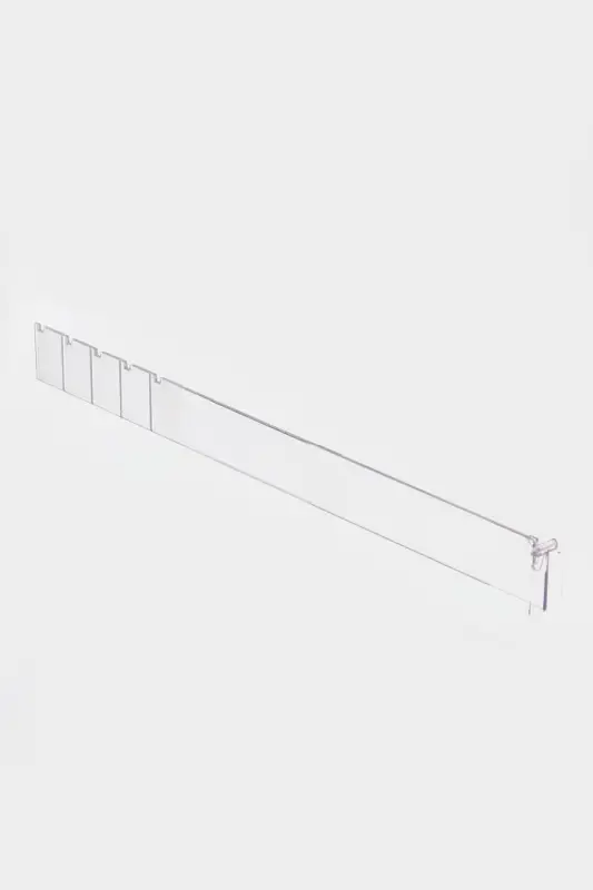 Пластиковый обламывающийся разделитель высотой 30 мм с передним ограничителем 35 мм, L=185-385 мм