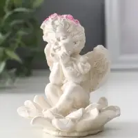 Фигура &laquo;Ангел на цветке&raquo;, 8.5&times;7.5&times;7 см, перламутр