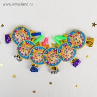 Язычки-гудки &laquo;С днём рождения&raquo;, сладости, набор 6 шт.