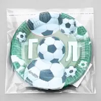 Тарелка одноразовая бумажная &laquo;Гол&raquo;, 18 см