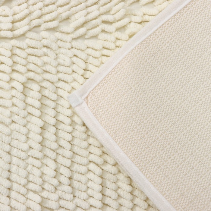 Коврик для дома Доляна &laquo;Букли длинные&raquo;, 50&times;80 см, цвет молочный