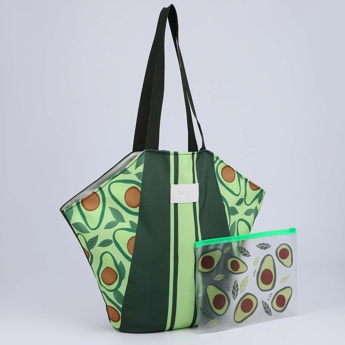 Сумка женская пляжная Сумка женская пляжная "Авокадо" + бикини бэг