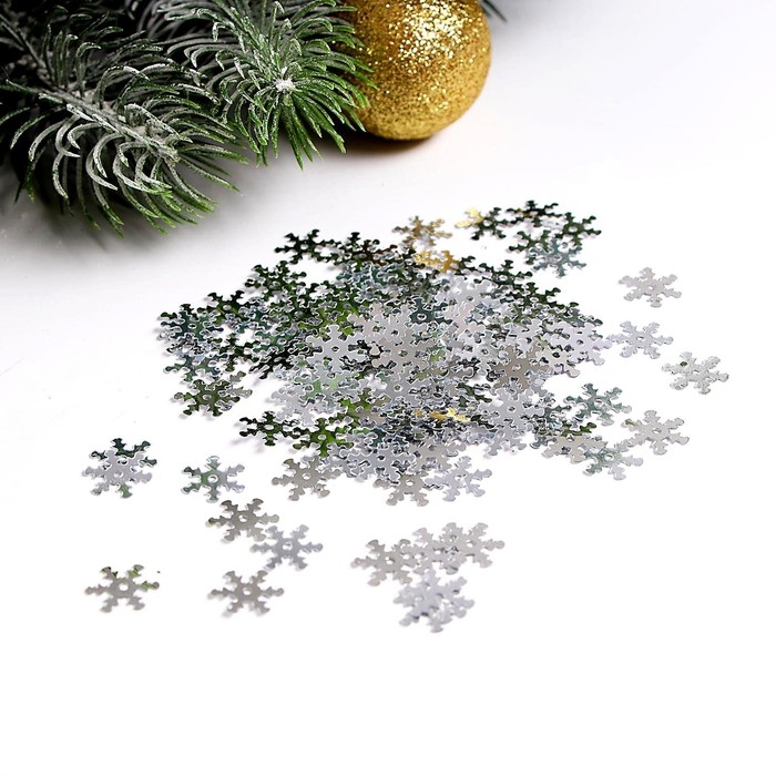 Новогодние конфетти &laquo;Снежинка&raquo;, цветные, на новый год