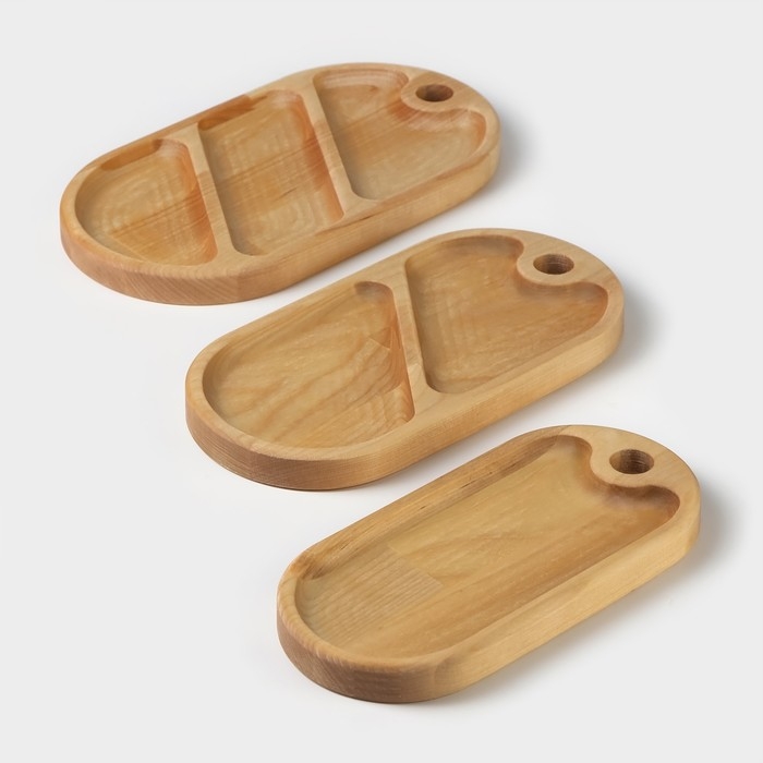 Набор деревянных менажниц и сервировочных досок на подставке Adelica, 3 шт, 25×14 см, 23×12 см, 21×10 см Набор деревянных менажниц и сервировочных досок на подставке Adelica, 3 шт, 25×14 см, 23×12 см, 21×10 см