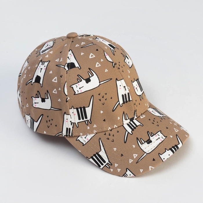 Кепка детская MINAKU Кепка детская MINAKU "Коты", цвет бежевый, р-р 50