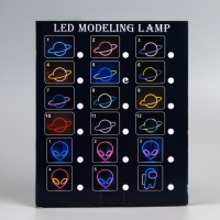 Неоновая вывеска &laquo;Лампочка&raquo; 16.5 x 25.5 см, батарейки AAx3 (не в комплекте) + USB, свечение белое