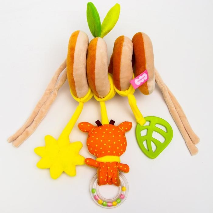 Растяжка - спираль &laquo;Олененок Бемби&raquo;, прорезыватель, пищалка, погремушка, р-р 12-56