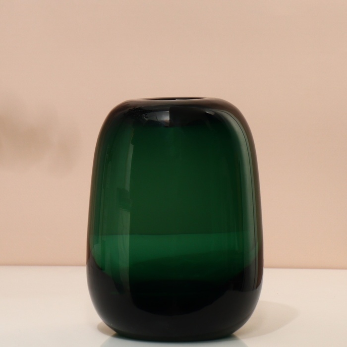 Ваза для цветов &laquo;Джозефина&raquo; из прозрачного зеленого стекла 17 х 13 х 13 см