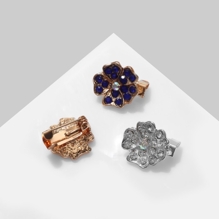 Брошь &laquo;Цветок&raquo; миниатюрный (неделимая фасовка 12 шт., цена за шт.), цвет МИКС