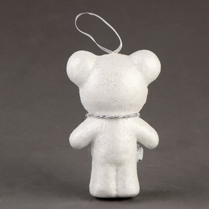 Игрушка из пенопласта &laquo;Белый медведь&raquo; с колокольчиком, 10 см