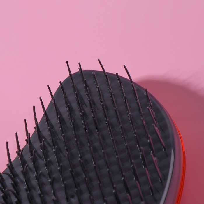 Расчёска массажная, 7,5 × 12,5 см, цвет оранжевый Расчёска массажная, 7,5 × 12,5 см, цвет оранжевый