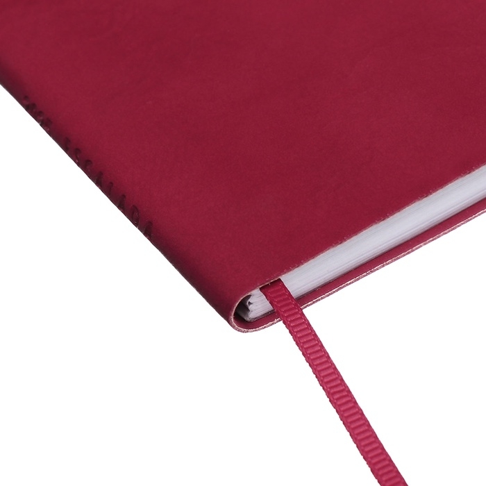 Еженедельник датир 2025г 175х95мм мягк обл иск кож 64л ESCALADA, бл тис, бл 70 г/м&sup2;,красный