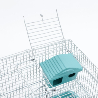 Клетка для грызунов "Пижон" №3, с 2-я этажами, укомплектованная, 33 х 24 х 28 см, бирюзовая