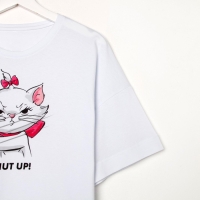 Футболка &laquo;Мари&raquo; Коты аристократы oversize, цвет белый
