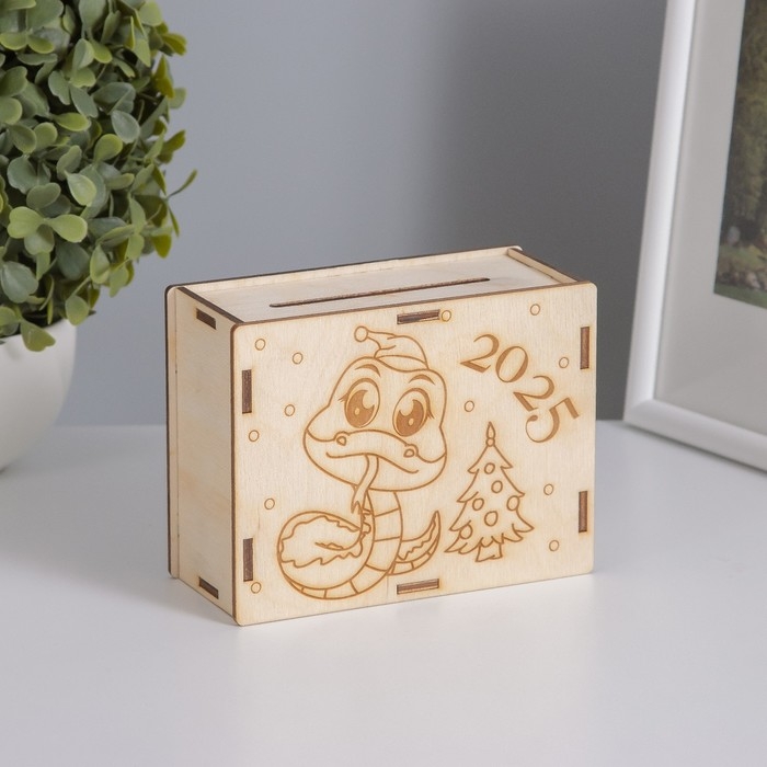 Копилка "Змейка с ёлочкой" 13х10х5 см