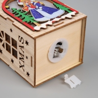 Ёлочная игрушка &laquo;Домик со Снегурочкой&raquo;, от батареек, свечение тёплое белое