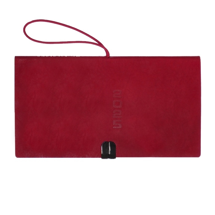 Еженедельник датир 2025г 175х95мм мягк обл иск кож 64л ESCALADA, бл тис, бл 70 г/м&sup2;,красный