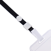 Бейдж вертикальный 54 х 85 мм, ErichKrause слайдер, прозрачный корпус, текстильная лента, цвет микс