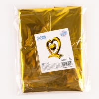 Шар фольгированный 36" «Сердце», на подставке, золото, под воздух Шар фольгированный 36" «Сердце», на подставке, золото, под воздух