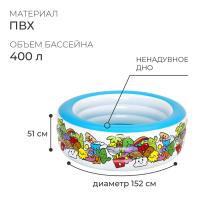 Бассейн надувной &laquo;Персонаж&raquo;, 152 х 51 см, от 6 лет, 51121 Bestway