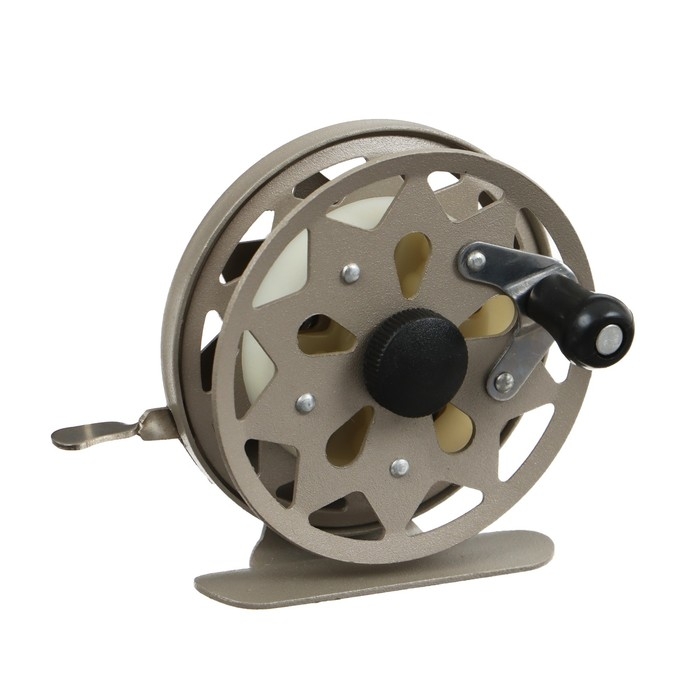 Катушка инерционная, металл, диаметр 6.5 см, цвет коричневый, TL65