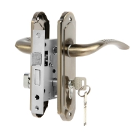 Замок врезной LOCKLAND RD001, с ручкой, 3 ключа, цвет бронза Замок врезной LOCKLAND RD001, с ручкой, 3 ключа, цвет бронза