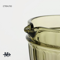 Кувшин для воды стеклянный Magistro &laquo;Ла-Манш&raquo;, 1,1 л, 14&times;19,5 см, цвет зелёный