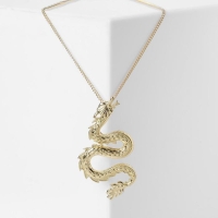 Кулон &laquo;Дракон&raquo; извивающийся, цвет золото, L=46 см