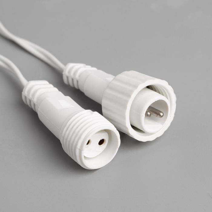 Гирлянда &laquo;Нить&raquo; 10 м, IP44, УМС, белая нить, 100 LED, свечение зелёное, 8 режимов, 24 В