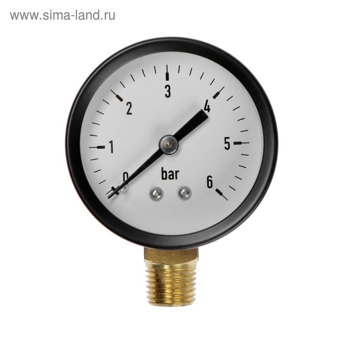 Манометр TAEN, радиальный, 6 атм, d=50 мм, наружная резьба 1/4 Манометр TAEN, радиальный, 6 атм, d=50 мм, наружная резьба 1/4"