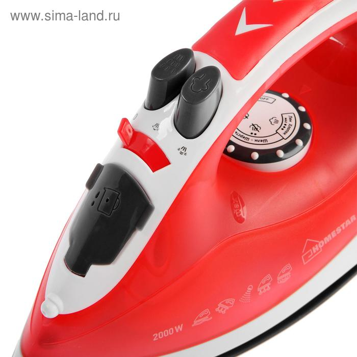 Утюг HOMESTAR HS-4003, 2000 Вт, керамическая подошва, 200 мл, бело-красный Утюг HOMESTAR HS-4003, 2000 Вт, керамическая подошва, 200 мл, бело-красный