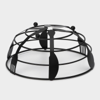 Фруктовница Доляна, 22&times;22&times;9,5 см, цвет чёрный