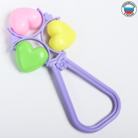 Погремушка на палочке &laquo;Сердечки&raquo;, виды МИКС